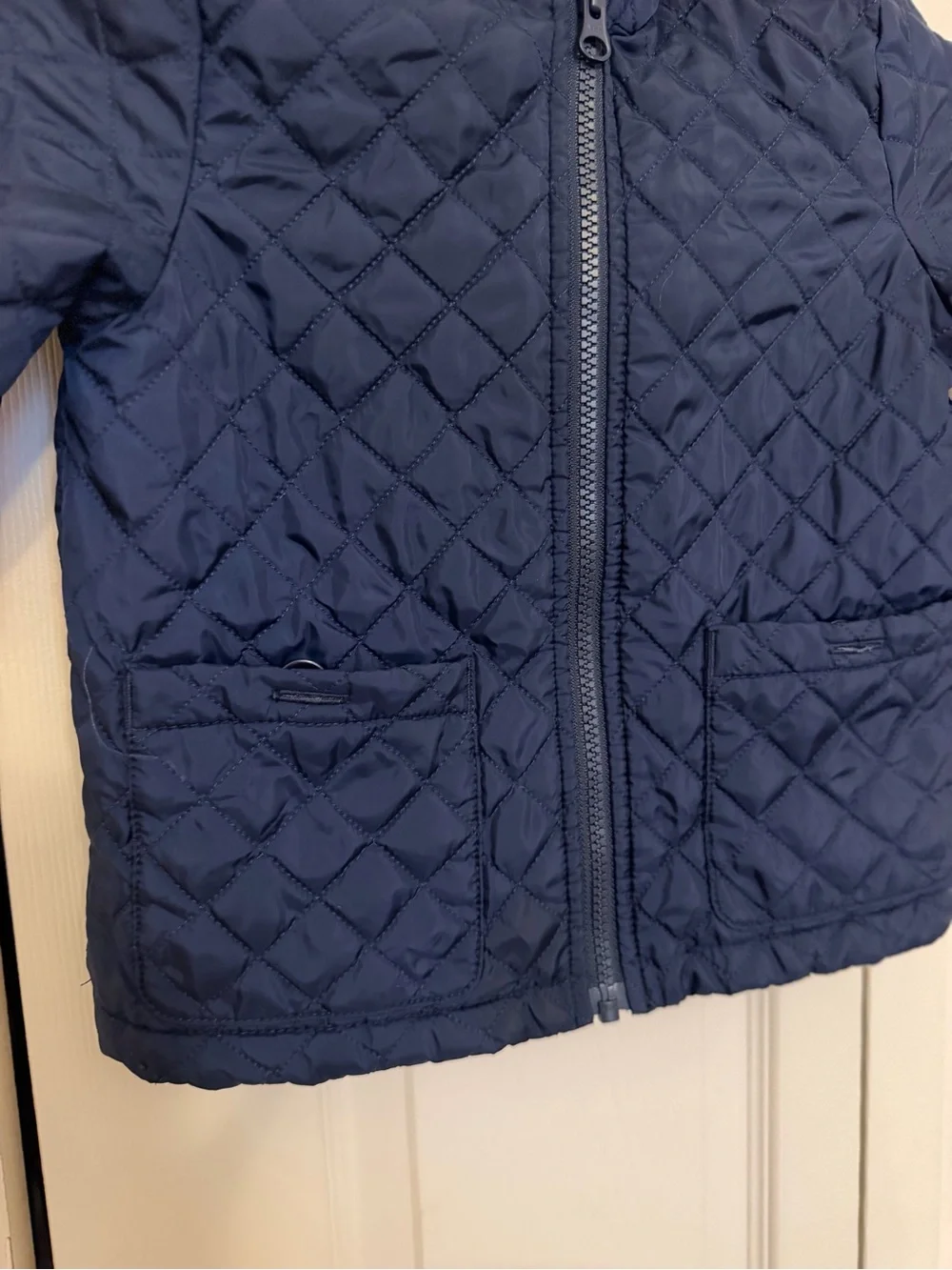 The Children's Place Navy Quilted Hooded Puffer Jacket